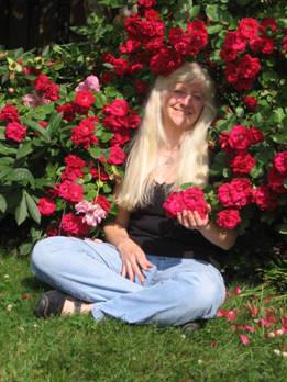 Kathleen among the roses